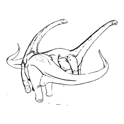 Pobarvanka dinozavra Alamosaurus