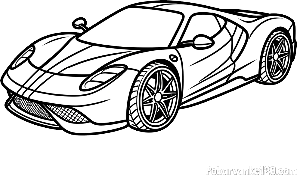 Pobarvanka dirkalnega avtomobila