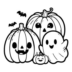 Pobarvanka duhca in buč za noč čarovnic