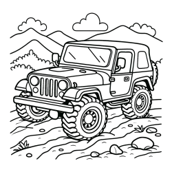 Pobarvanka džipa na terenu