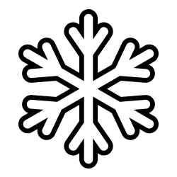 Pobarvanka enostavne snežinke