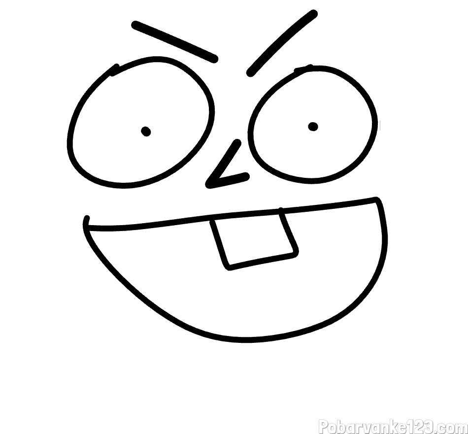 Pobarvanka enozobega smeška