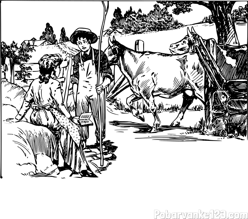 Pobarvanka fanta in dekle pri pogovoru