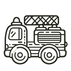 Pobarvanka gasilski avto