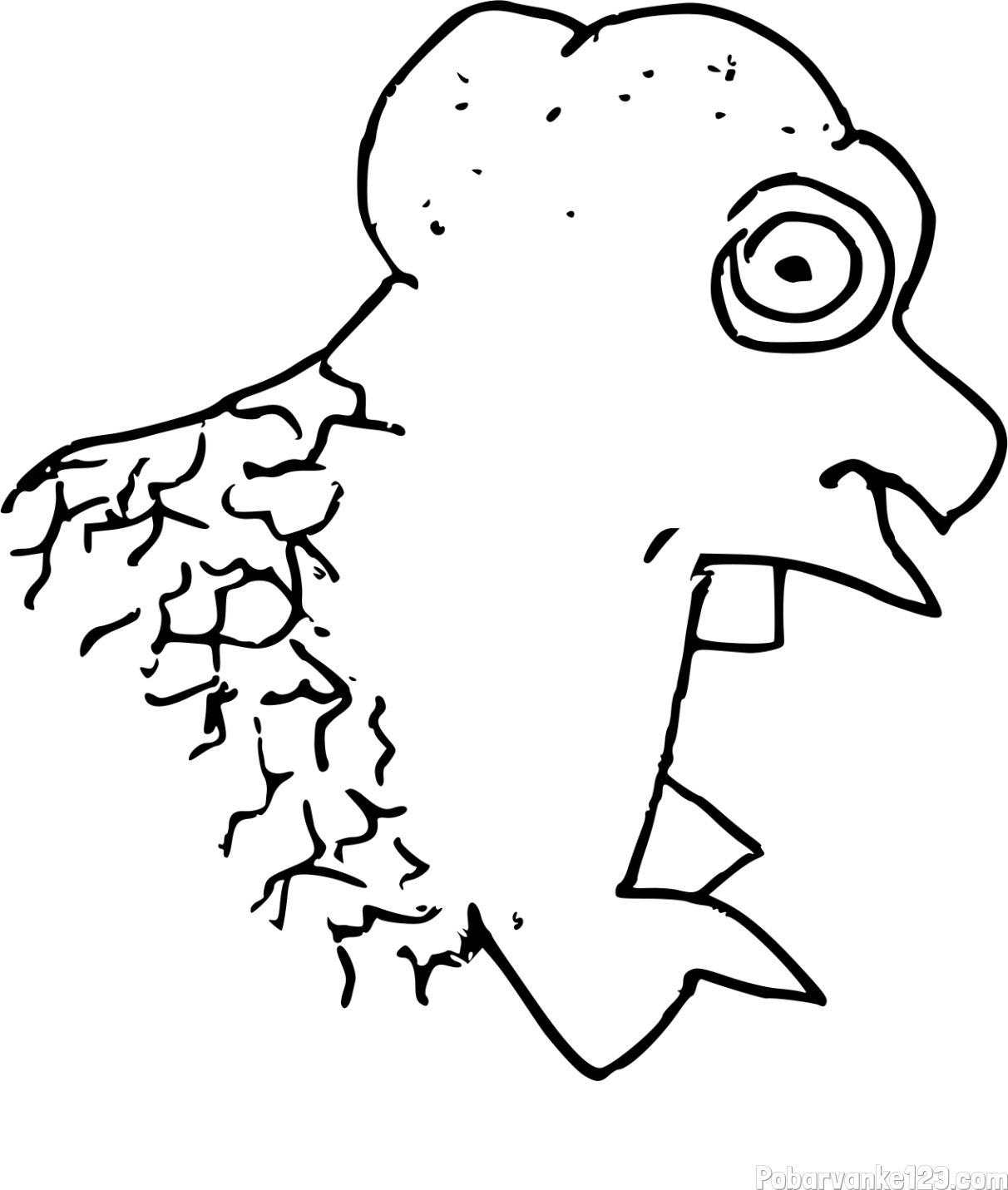 Pobarvanka glave pošasti