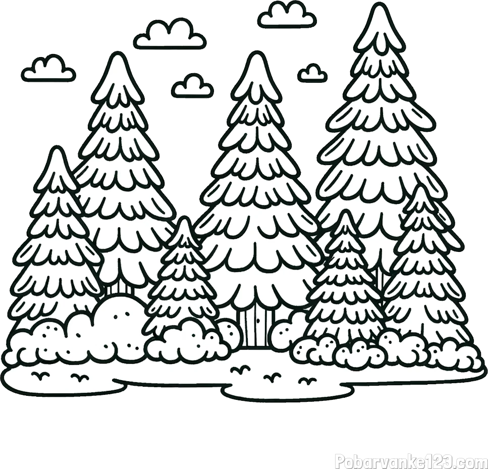 Pobarvanka gozda s podrastjem