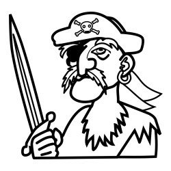 Pobarvanka gusarja s kljukastim nosom