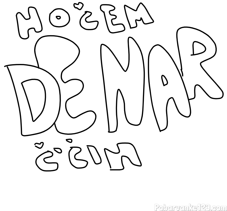 Pobarvanka Hočem denar 💲