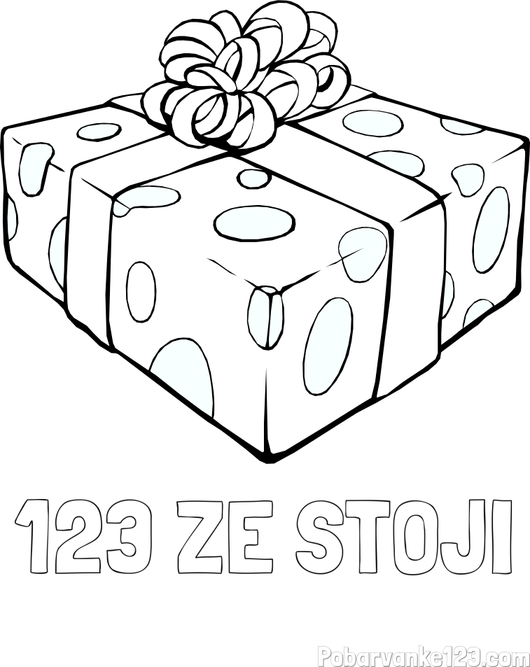 Pobarvanka imena 123 ŽE STOJI in božično darilo