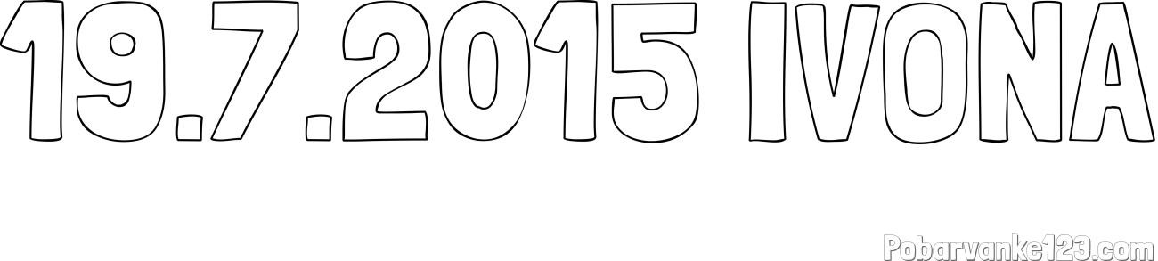 Pobarvanka imena 19.7.2015 IVONA