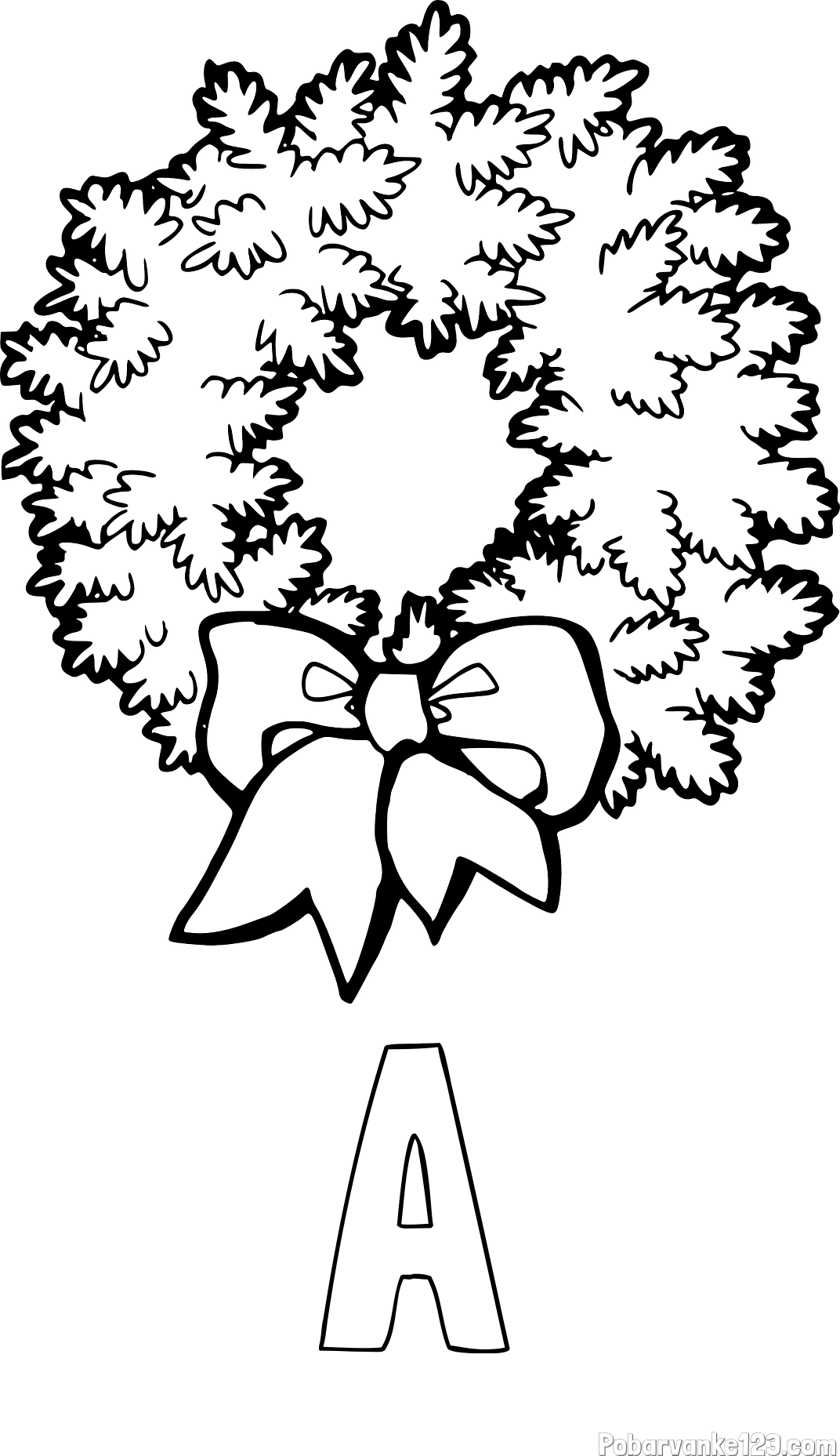 Pobarvanka imena A in adventni venček