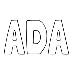 Online izdelana pobarvanka - Pobarvanka imena ADA