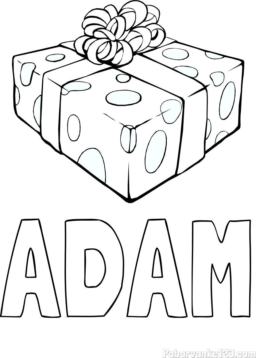 Pobarvanka imena ADAM