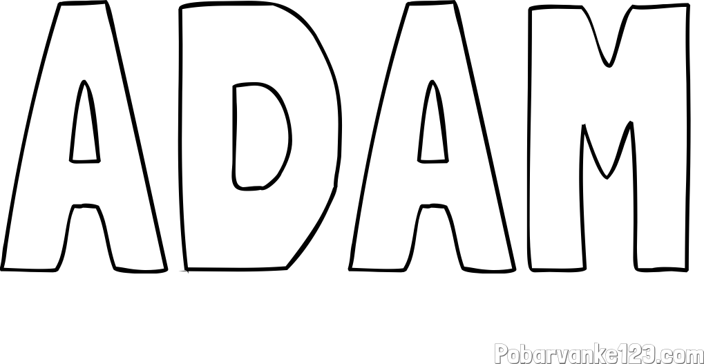 Pobarvanka imena ADAM