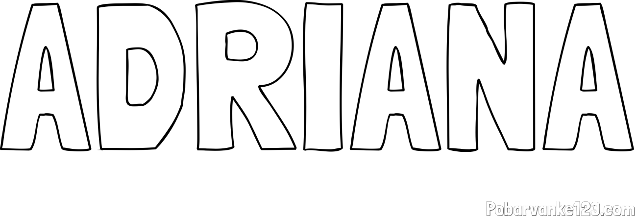 Pobarvanka imena ADRIANA