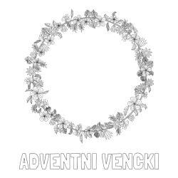 Online izdelana pobarvanka - Pobarvanka imena ADVENTNI VENČKI in pobarvanka adventni venček