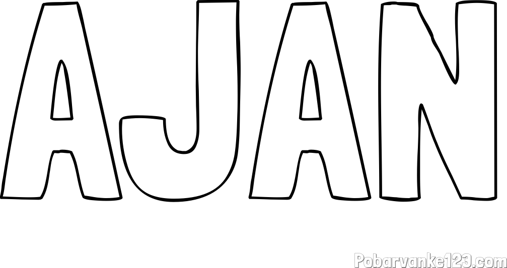 Pobarvanka imena AJAN
