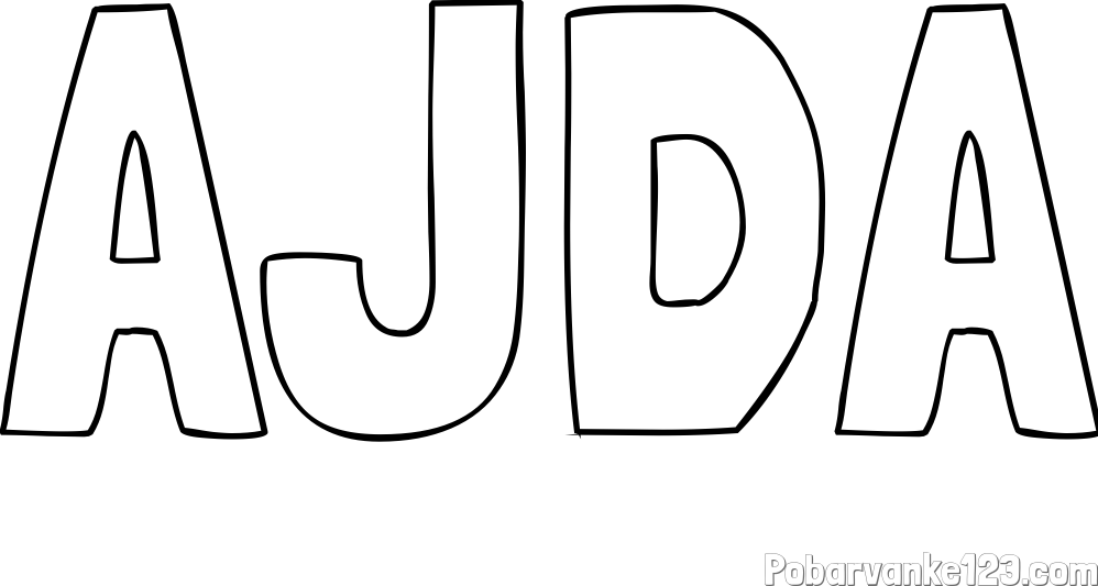 Pobarvanka imena AJDA