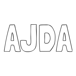 Pobarvanka imena AJDA