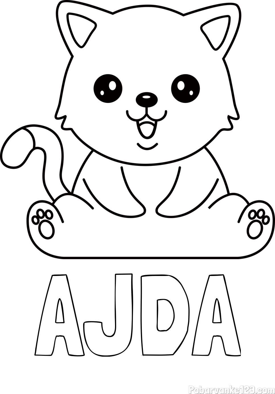 Pobarvanka imena AJDA