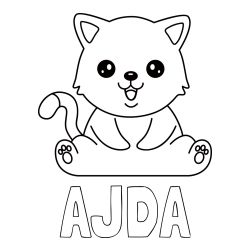 Pobarvanka imena AJDA