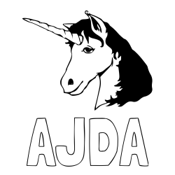 Pobarvanka imena AJDA in pobarvanka samorog