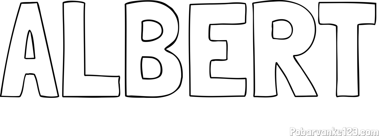 Pobarvanka imena ALBERT