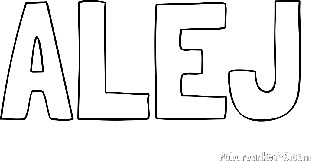 Pobarvanka imena ALEJ