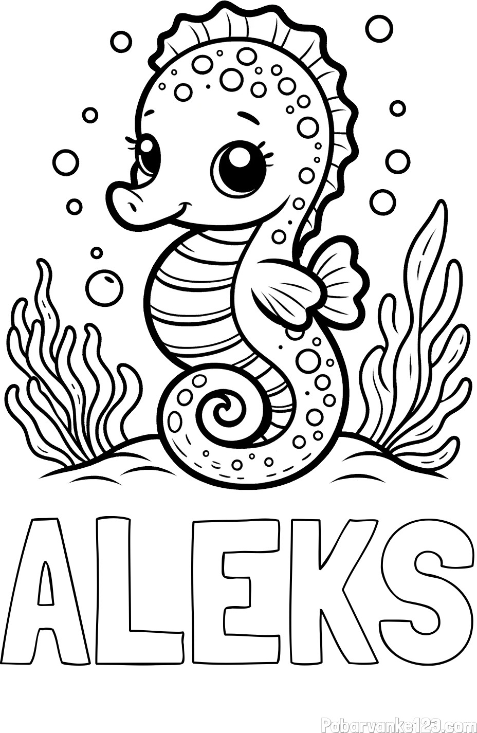 Pobarvanka imena ALEKS