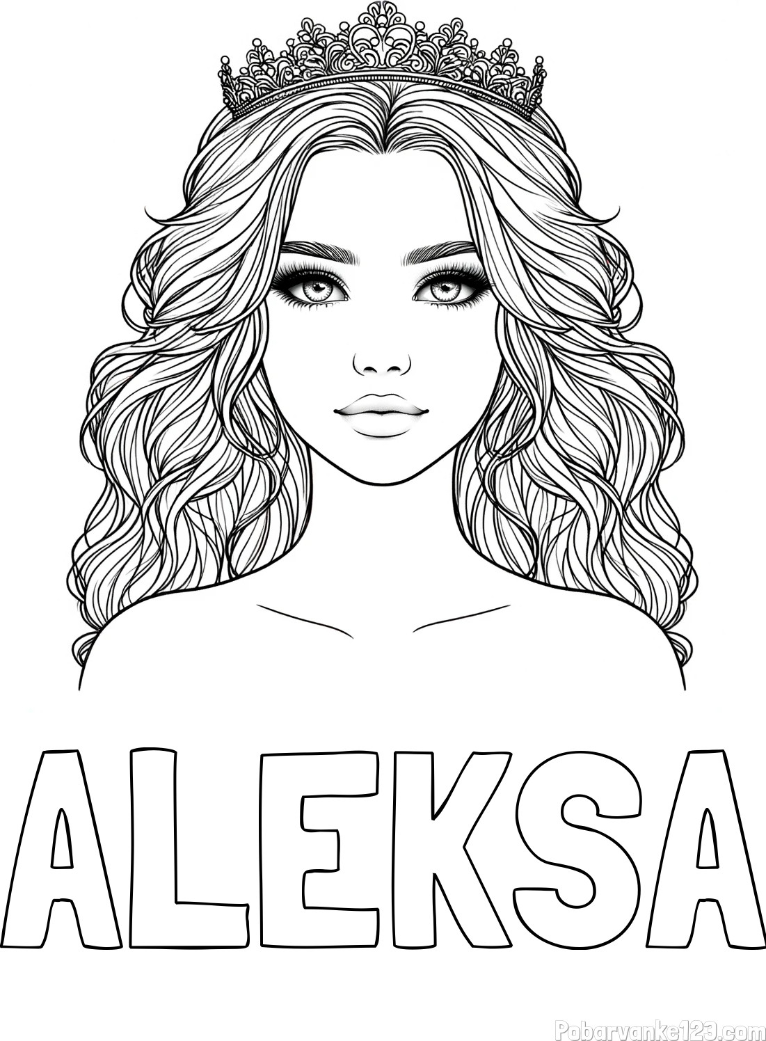 Pobarvanka imena ALEKSA