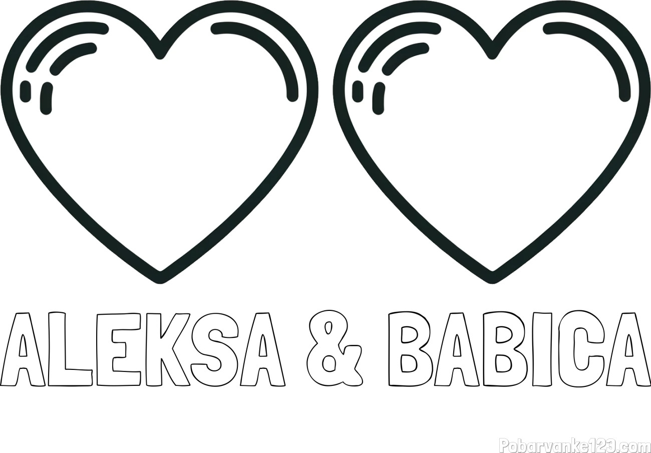 Pobarvanka imena ALEKSA in BABICE
