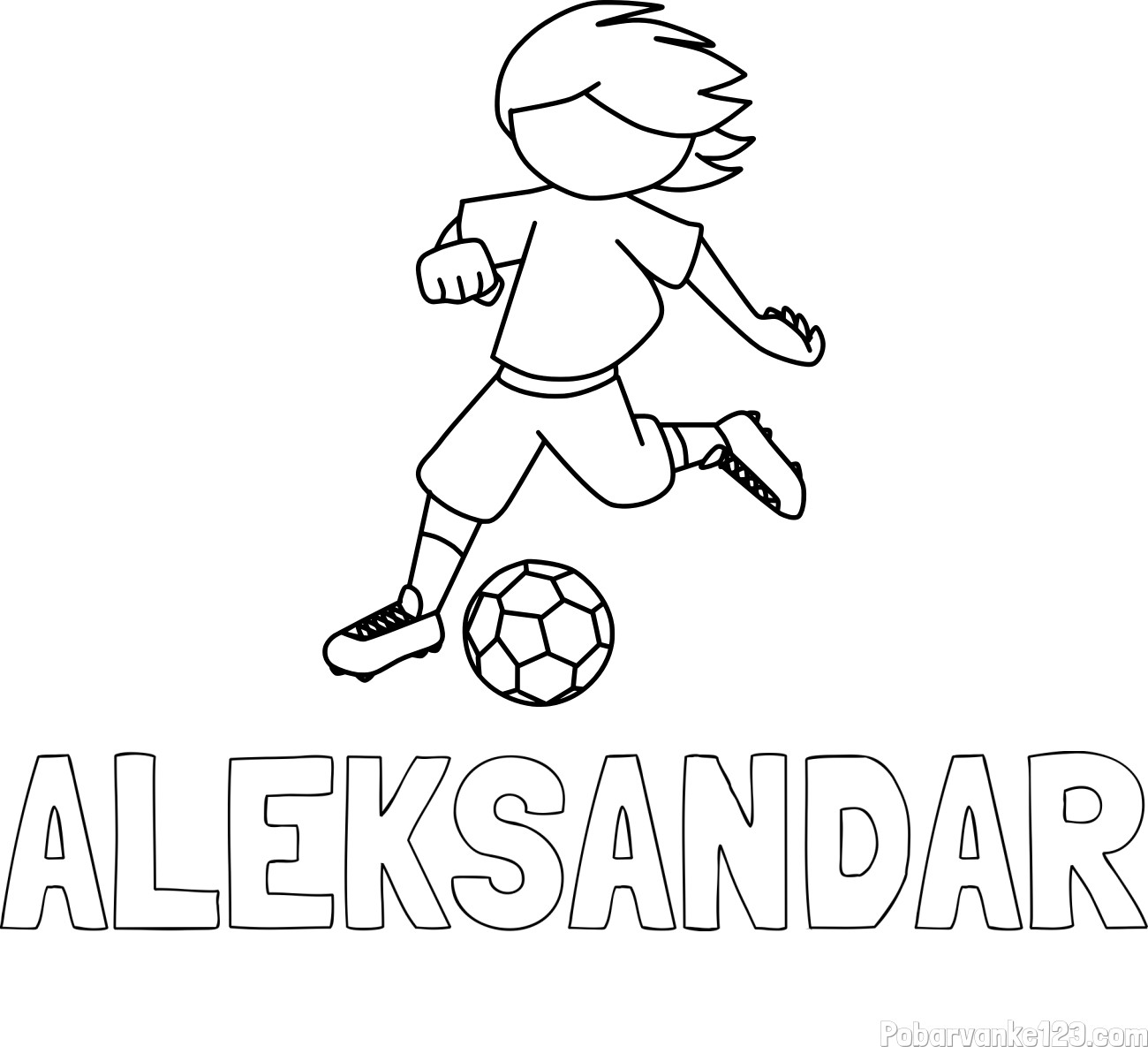 Pobarvanka imena ALEKSANDAR