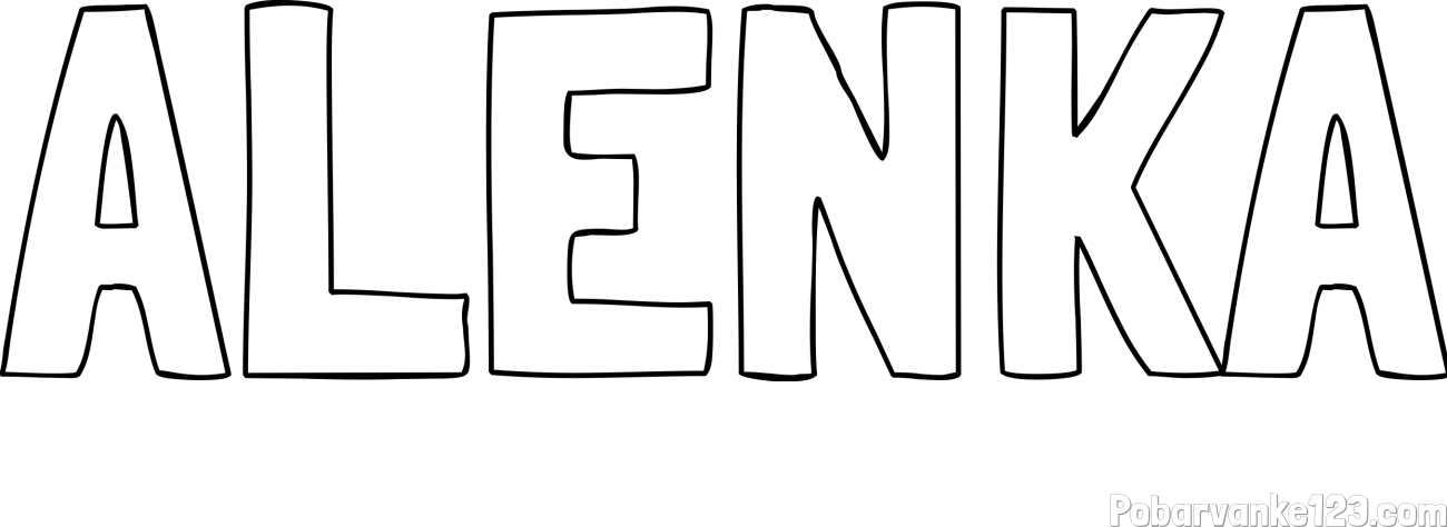 Pobarvanka imena ALENKA