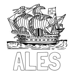 Pobarvanka imena ALEŠ in pobarvanka velike in stare ladje