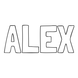 Pobarvanka imena ALEX