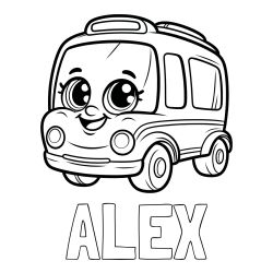 Pobarvanka imena ALEX