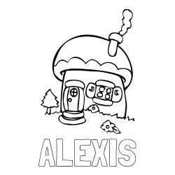 Pobarvanka imena ALEXIS