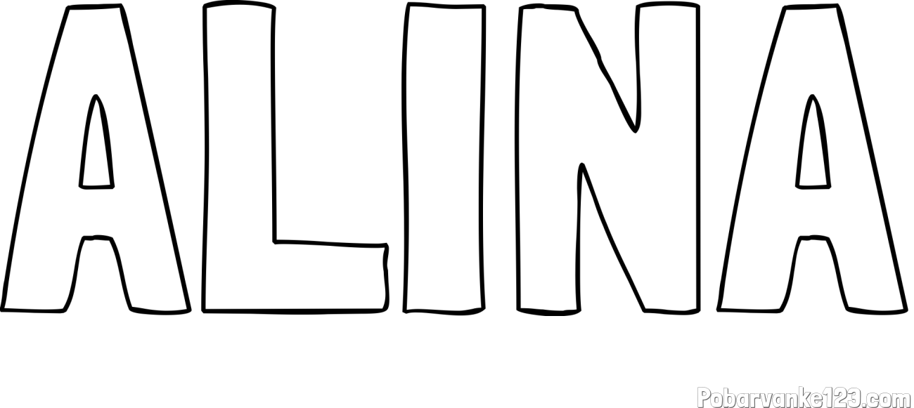 Pobarvanka imena ALINA