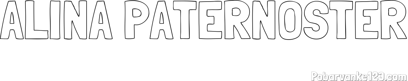 Pobarvanka imena ALINA PATERNOSTER