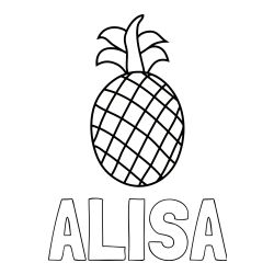 Pobarvanka imena ALISA