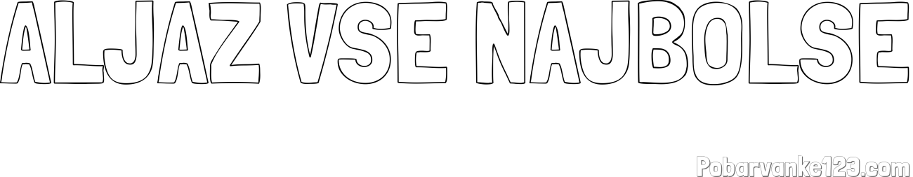 Pobarvanka imena ALJAŽ VSE NAJBOLŠE