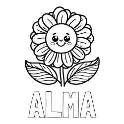 Pobarvanka imena ALMA