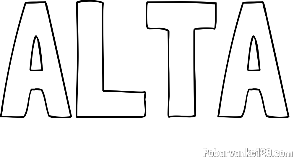 Pobarvanka imena ALTA