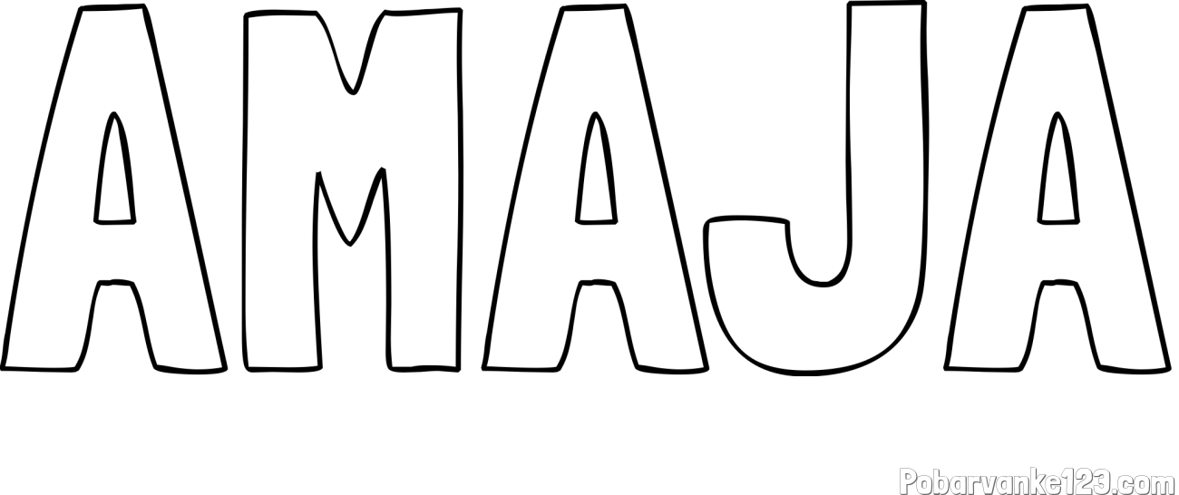 Pobarvanka imena AMAJA