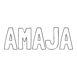 Online izdelana pobarvanka - Pobarvanka imena AMAJA