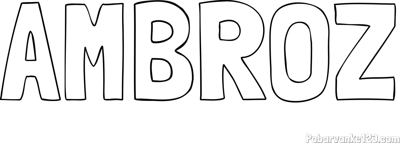 Pobarvanka imena AMBROŽ