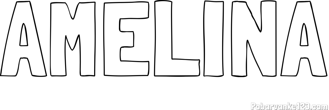 Pobarvanka imena AMELINA