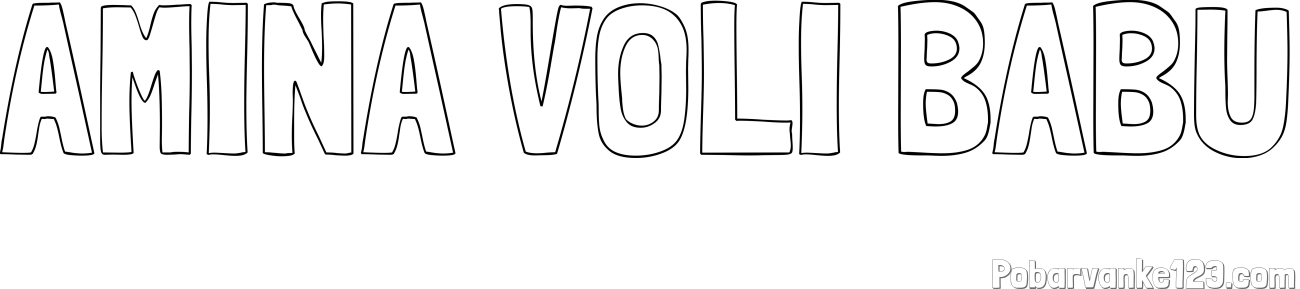 Pobarvanka imena AMINA VOLI BABU