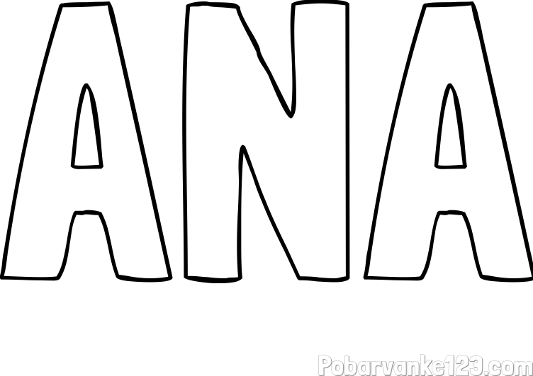 Pobarvanka imena ANA