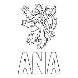 Online izdelana pobarvanka - Pobarvanka imena ANA in pobarvanka abstraktno upodobljenega leva s krono